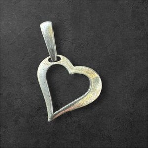 Sterling Silver Open Heart Pendant